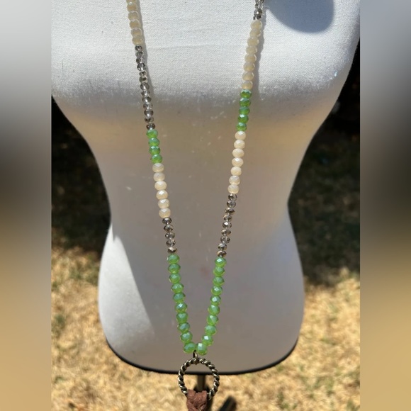 West & Co Long Necklace w/ Cross, Tooth and Feather Charms - Picture 6 of 6